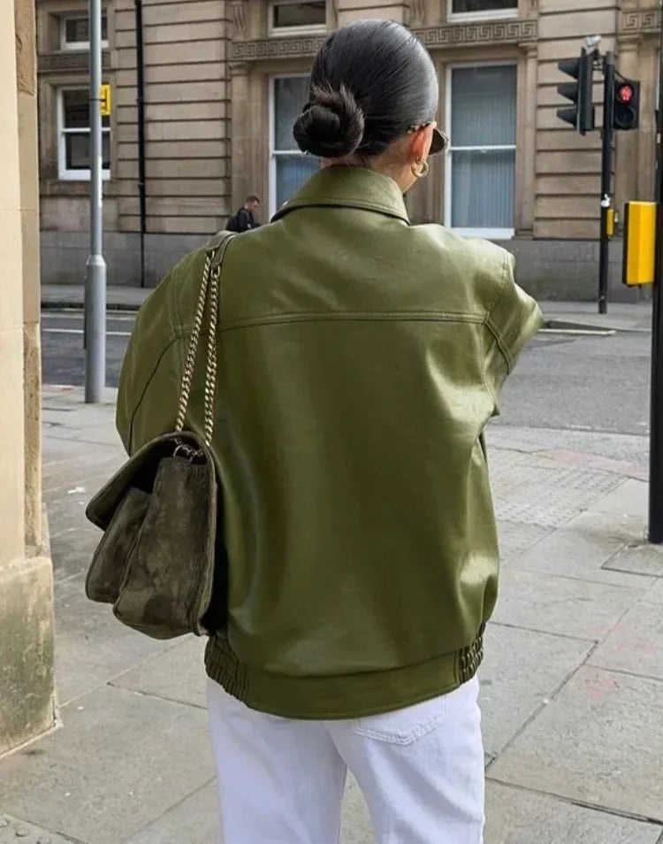 Penny | Tidlös Läderjacka Dam – Vintage Stil 3
