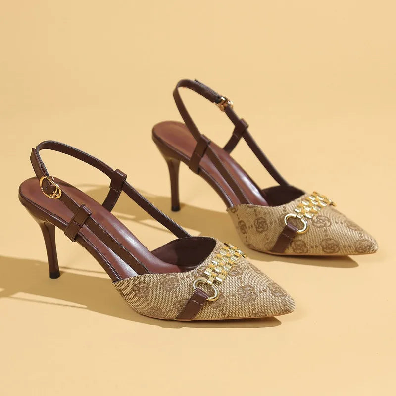 Megan | Eleganta Sandaler Dam – Blommor Och Spetsiga Klackar 6