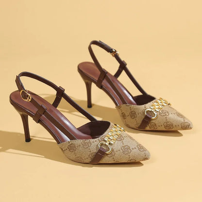 Megan | Eleganta Sandaler Dam – Blommor Och Spetsiga Klackar 6