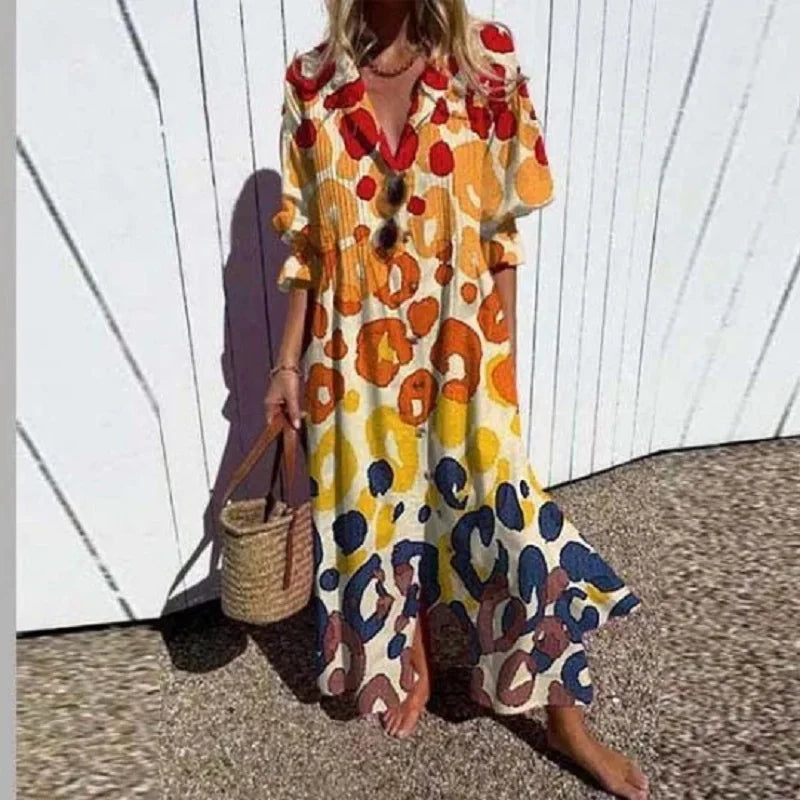 Variant image for Livina | Bohemisk Klänning Med Lätt Tyg För Eleganta Kvinnor-7