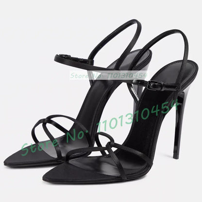 Maribelle | Eleganta Grön Satin Sandaler Dam med Tvärrem 7