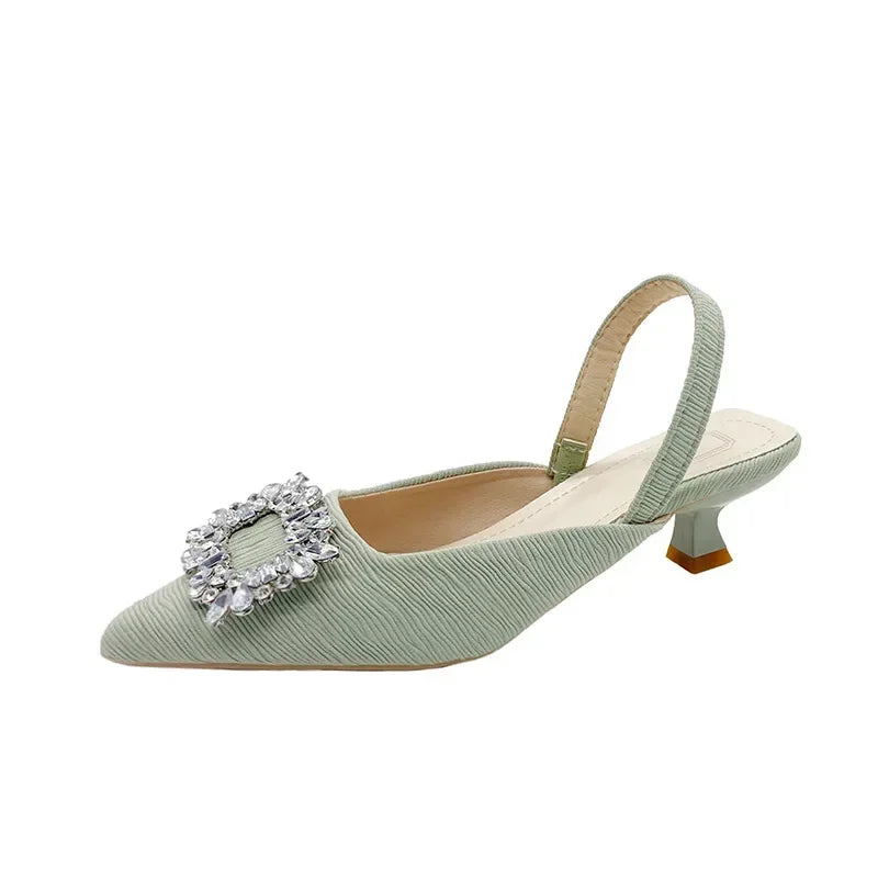 Lillian | Glamourösa Klacksandaler – Rhinestone Och Paljetter 8