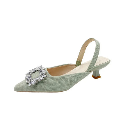 Lillian | Glamourösa Klacksandaler – Rhinestone Och Paljetter 8