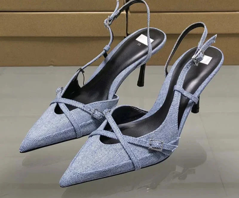 Miriam | Eleganta Stiletto Slingbacks i Läder – För Tidlös Stil och Komfort 2