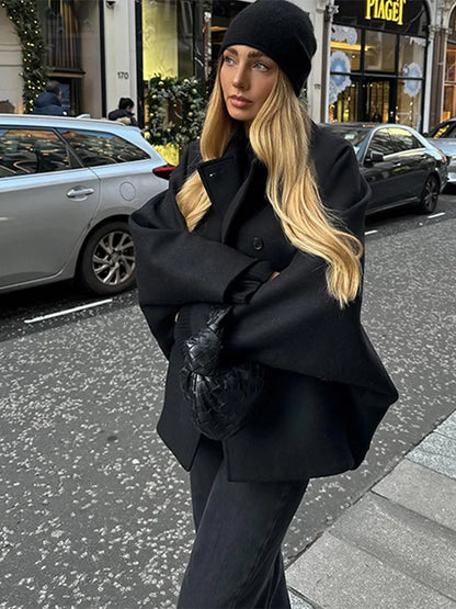 Cosette | Elegant Dubbelbröst Kappa För Kalla Dagar – Ull 2