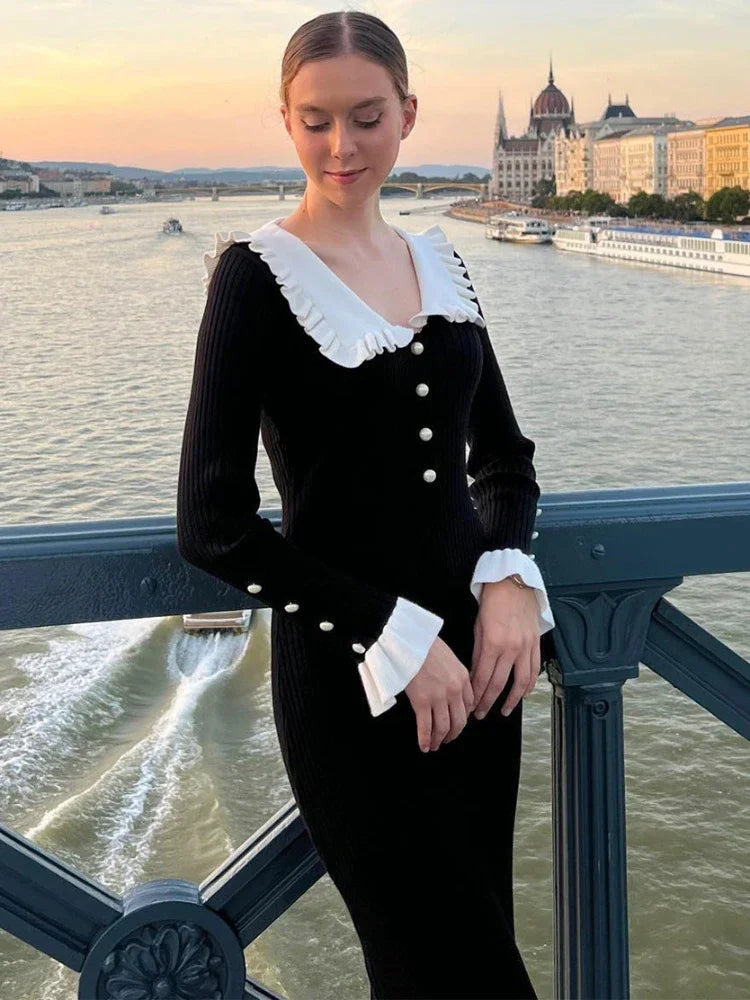 Felicity | Elegant Grön Maxiklänning Dam – Rufsad Design för Alla Tillfällen 9