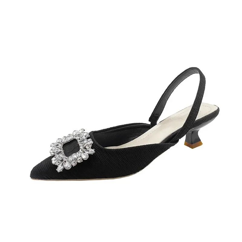 Lillian | Glamourösa Klacksandaler – Rhinestone Och Paljetter 6