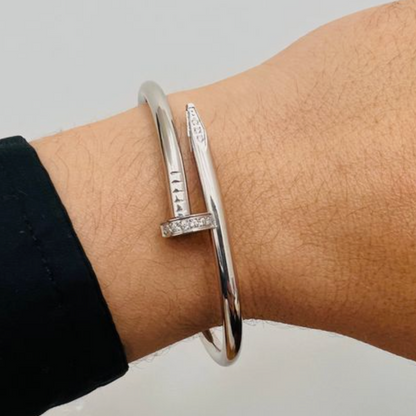 Elegant Silver Armband - Handmade, Hypoallergenic & Durable Design-2