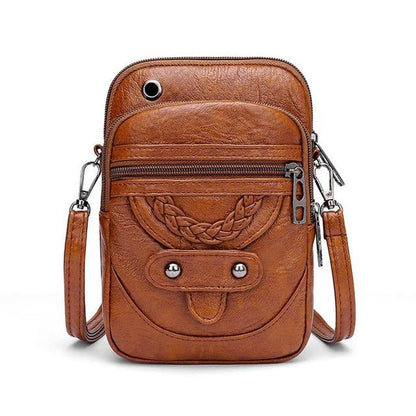 Skämt | Vintage Läder Crossbody Väska – Tidlös Elegans och Praktisk Design 4