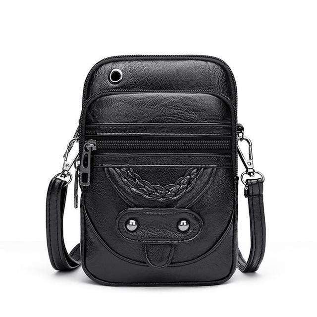Skämt | Vintage Läder Crossbody Väska – Tidlös Elegans och Praktisk Design 5
