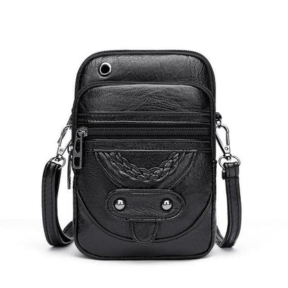 Skämt | Vintage Läder Crossbody Väska – Tidlös Elegans och Praktisk Design 5