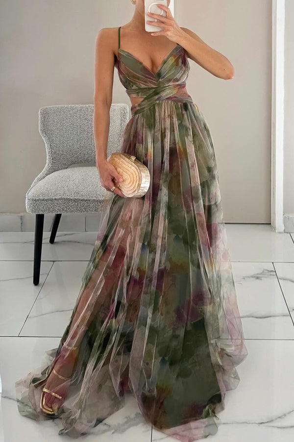 Jasmine | Blommig Maxiklänning Dam – Justerbar Snörning För Tidlös Elegans 8