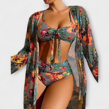 Luna | Elegant Bikini Set För Kvinnor Med Djup V-Hals Och Halterneck-3