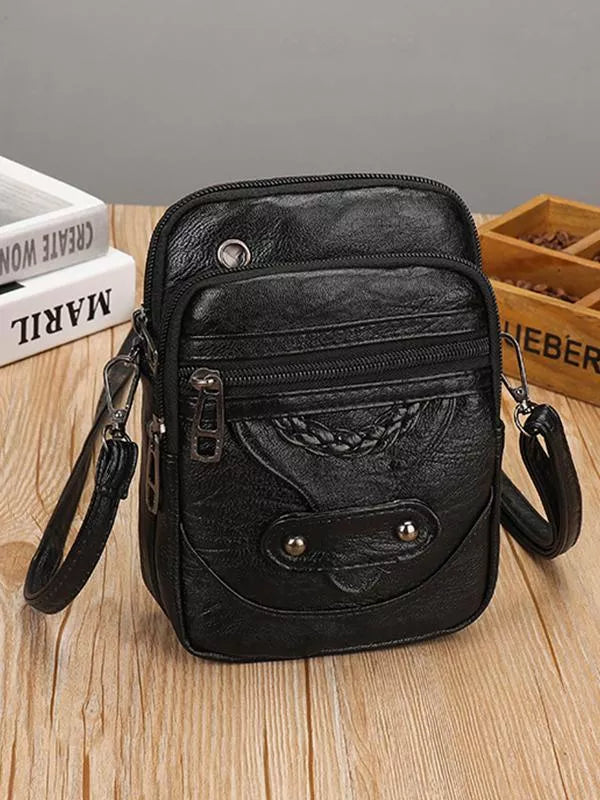 Skämt | Vintage Läder Crossbody Väska – Tidlös Elegans och Praktisk Design 2