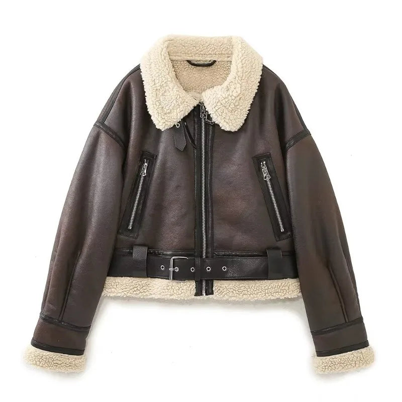 Valeria | Elegant Teddy Coat – Mocka Med Plyschfoder För Optimal Värme 8