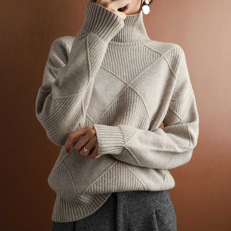 Variant image for Gaia | Bekväm Rullkrage Tröja För Elegant Stil Och Komfort-37