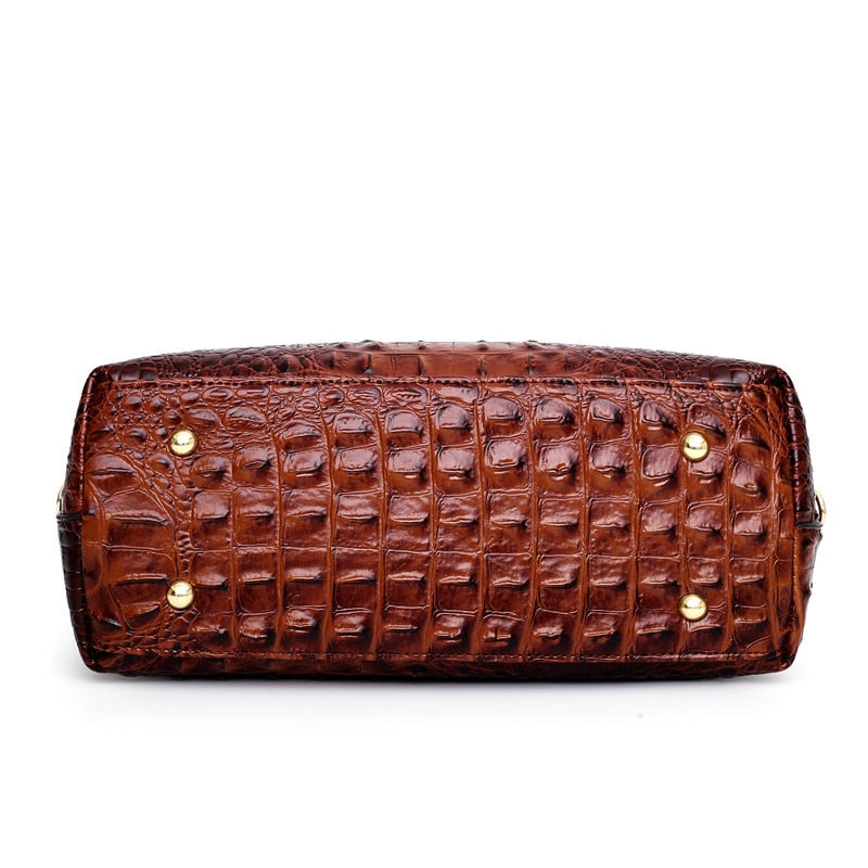 Talisa | Elegant Svart Handväska Dam – Krok-Embossed Veganskt Läder 9