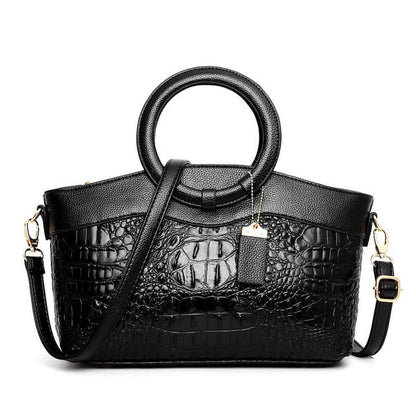 Talisa | Elegant Svart Handväska Dam – Krok-Embossed Veganskt Läder 18
