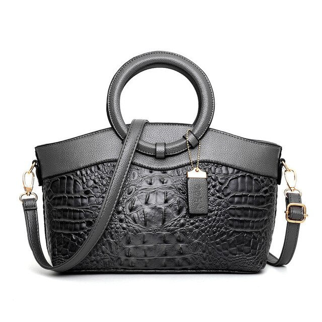Talisa | Elegant Svart Handväska Dam – Krok-Embossed Veganskt Läder 20