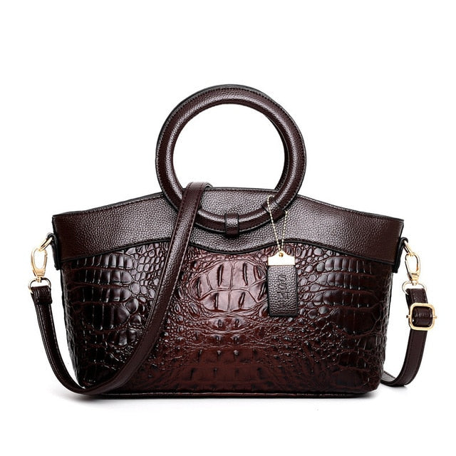 Talisa | Elegant Svart Handväska Dam – Krok-Embossed Veganskt Läder 17