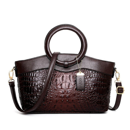 Talisa | Elegant Svart Handväska Dam – Krok-Embossed Veganskt Läder 17
