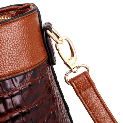 Talisa | Elegant Svart Handväska Dam – Krok-Embossed Veganskt Läder 13