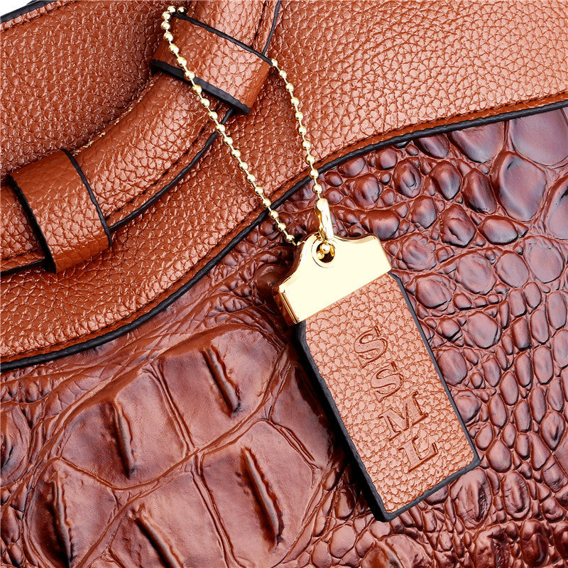 Talisa | Elegant Svart Handväska Dam – Krok-Embossed Veganskt Läder 15