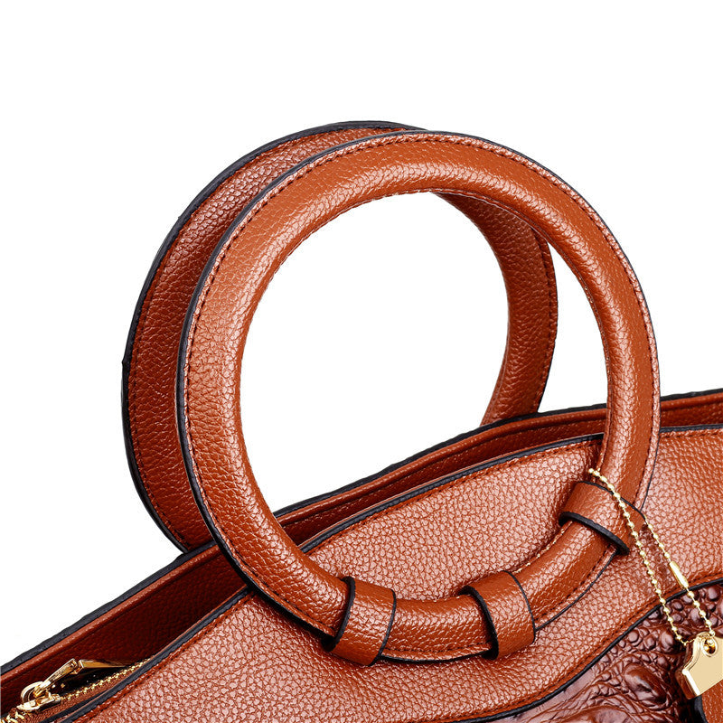 Talisa | Elegant Svart Handväska Dam – Krok-Embossed Veganskt Läder 14
