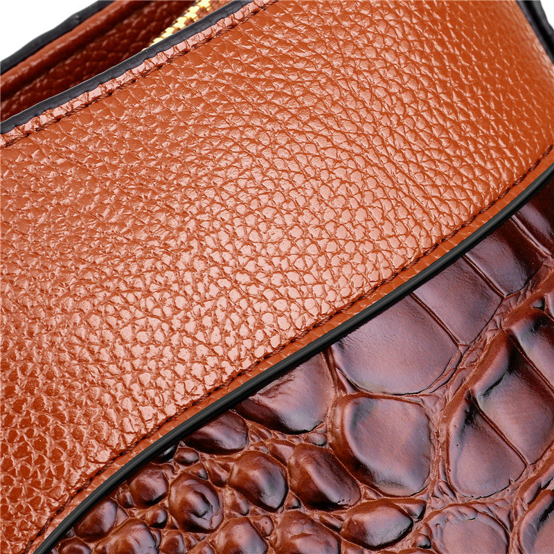Talisa | Elegant Svart Handväska Dam – Krok-Embossed Veganskt Läder 11