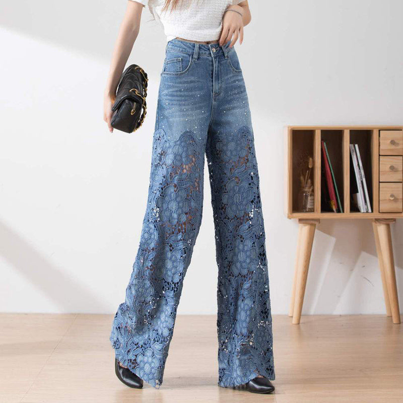 Elina | Patchworkjeans med hög midja
