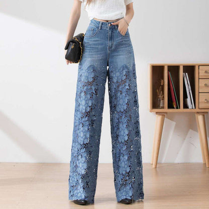 Elina | Patchworkjeans med hög midja