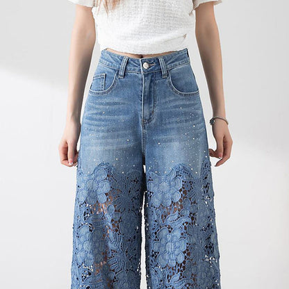 Elina | Patchworkjeans med hög midja