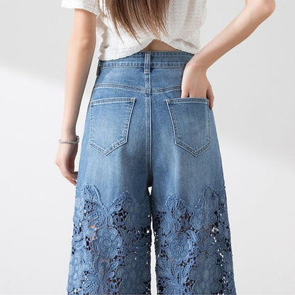 Elina | Patchworkjeans med hög midja